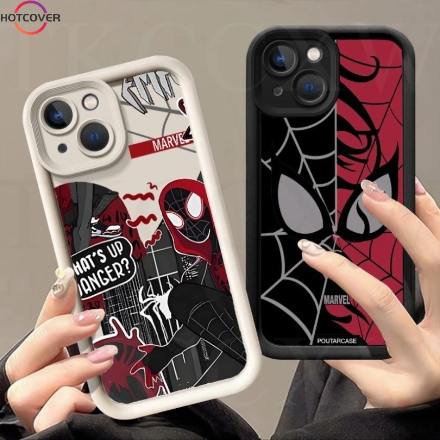 Capa De Telefone Completa À Prova De Queda Para Samsung Galaxy A05 A05S A15 A25 A24 A23 A55 A54 A35 A34 Marvel Legal Homem-Aranha Olho Caso Novo Adorável