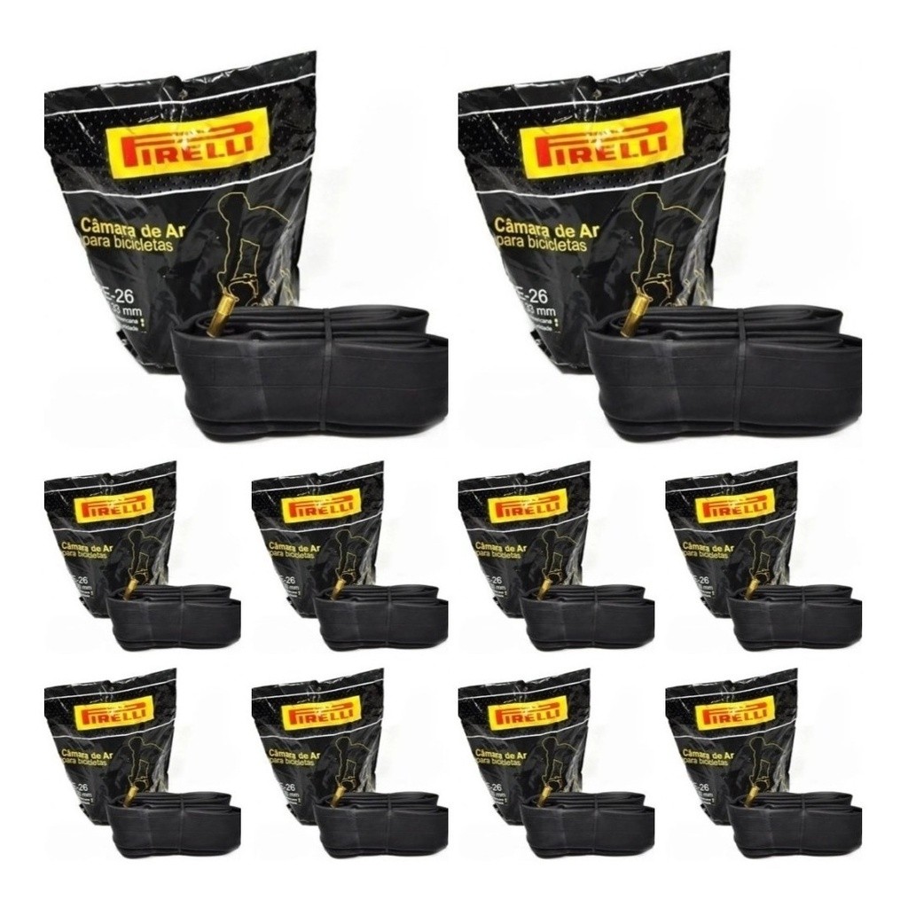 KIT 10 CÂMARAS DE AR ARO 26 PIRELLI PB-26 BICO GROSSO SCHRADER | Shopee Brasil
