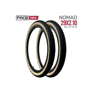 Par De Pneus Aro 29 Mtb Paco Nomad Faixa Bege 29x2.10 Bike