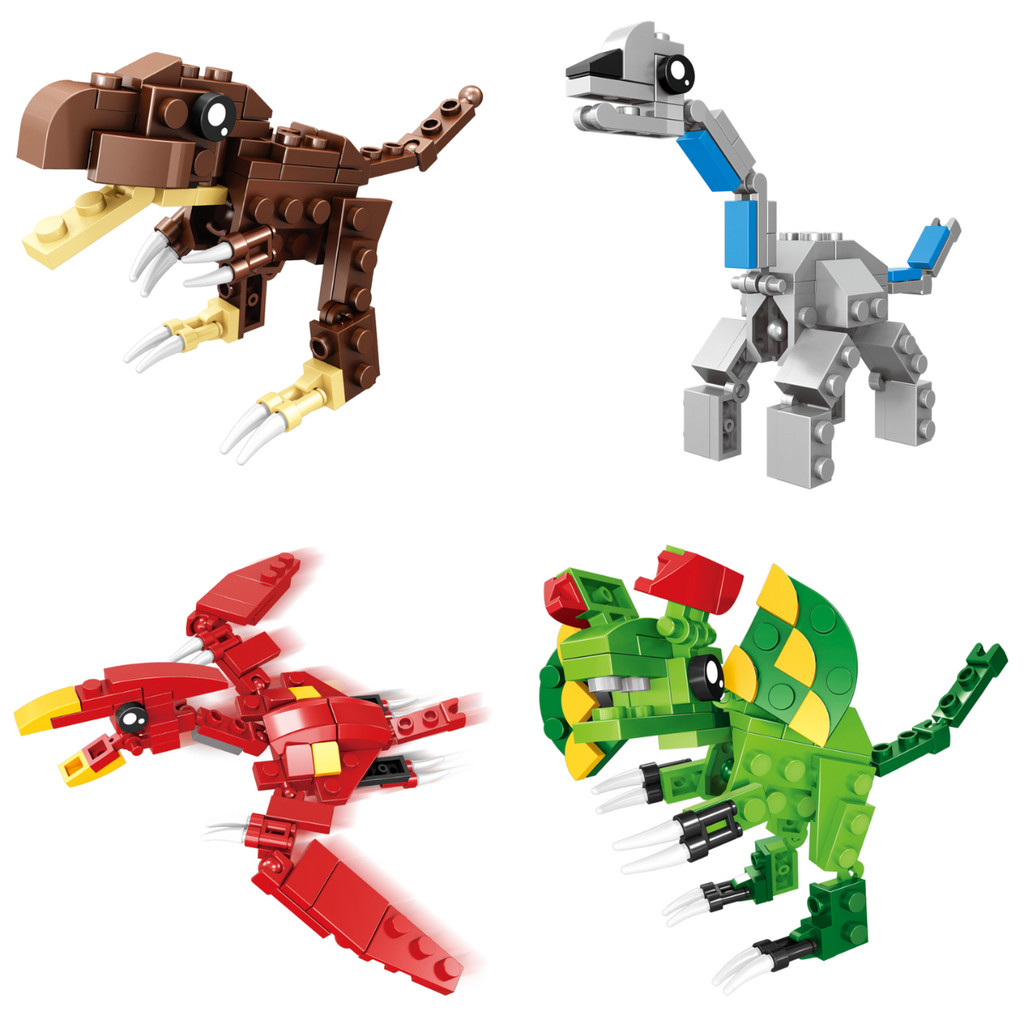 Blocos De Montar Dino Robô Brinquedo Em Transformers Shopee
