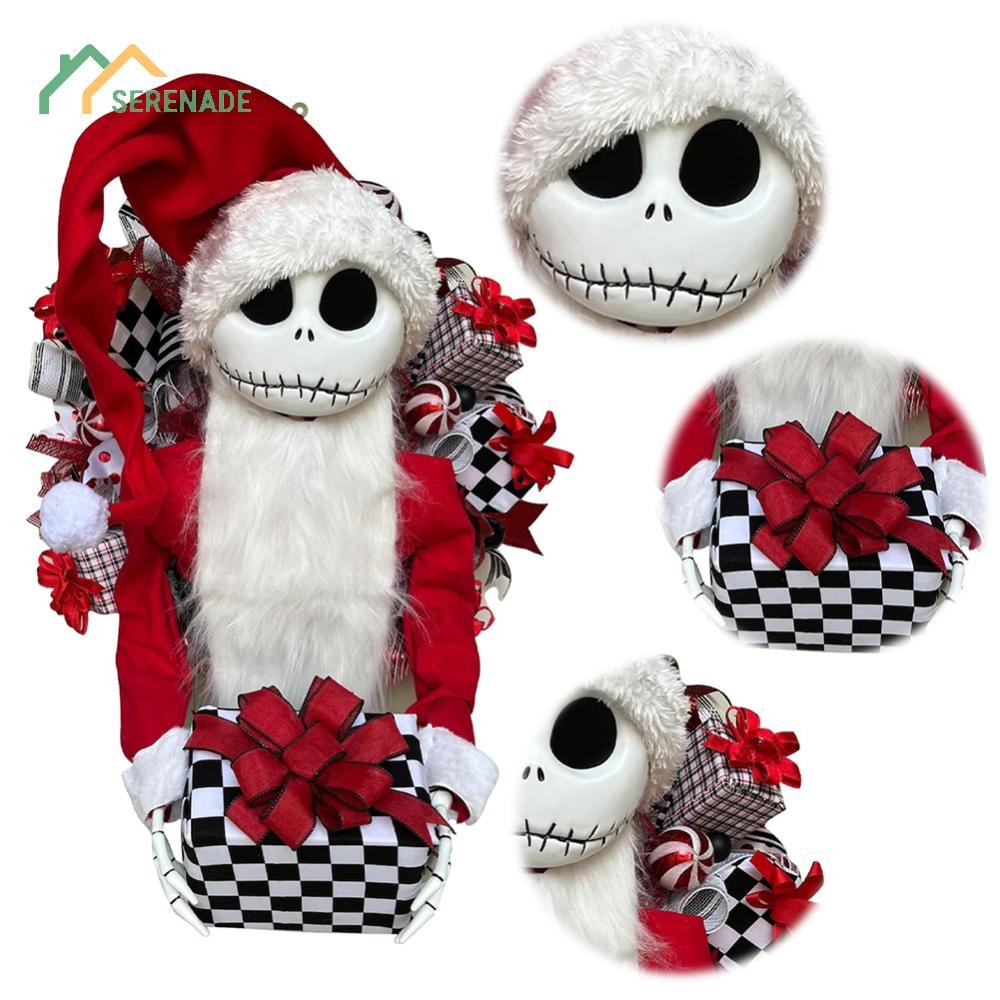 Natal Jack Skellington Pendurado Guirlanda Acrílica Para Decoração De Parede De Janela De Casa [serenade.br]