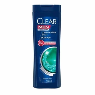 Shampoo Anticaspa Clear Men Limpeza Diária 2 Em 1 Com 200Ml - em Oferta na Shopee
