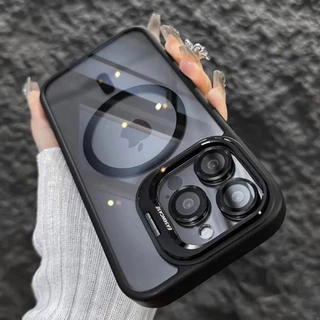 Baratie-Capinha Premium Magsafe Com Tampa Suporte Câmera e Kit Lente Proteção iPhone 11 12 13 14 15 Pro Max