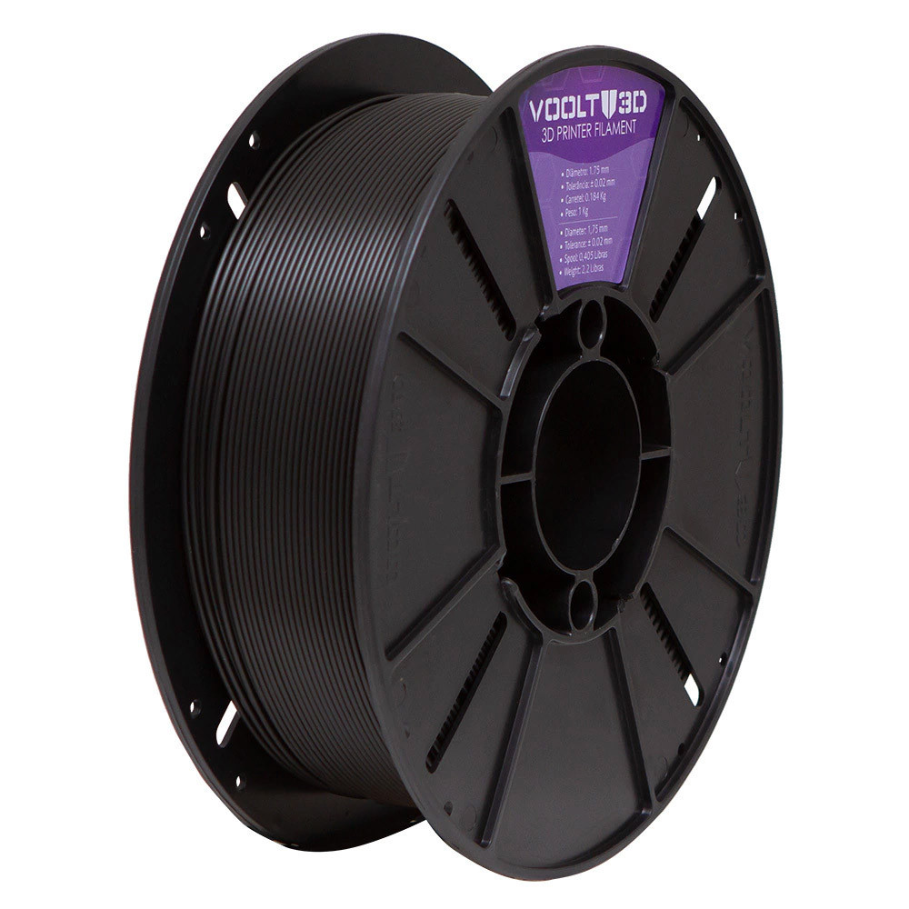 Filamento PETG Voolt 1.75mm Premium Preto Branco Azul Verde