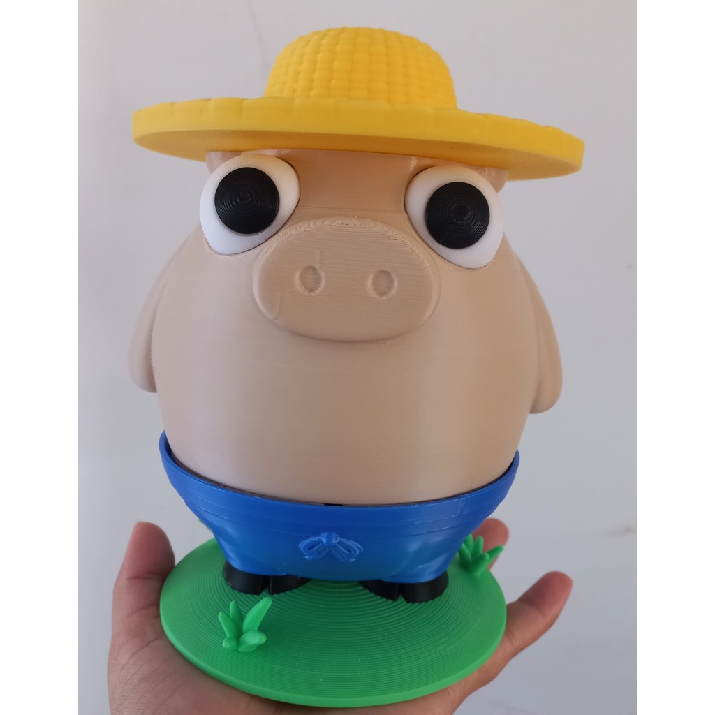 Cofrinho porquinho fazendeiro