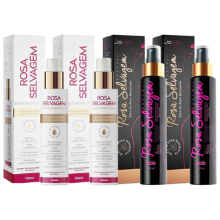 Kit 4 Rosa Selvagem Ácido Clareador Ativado + Óleo Rosa Mosqueta em Oferta na Shopee