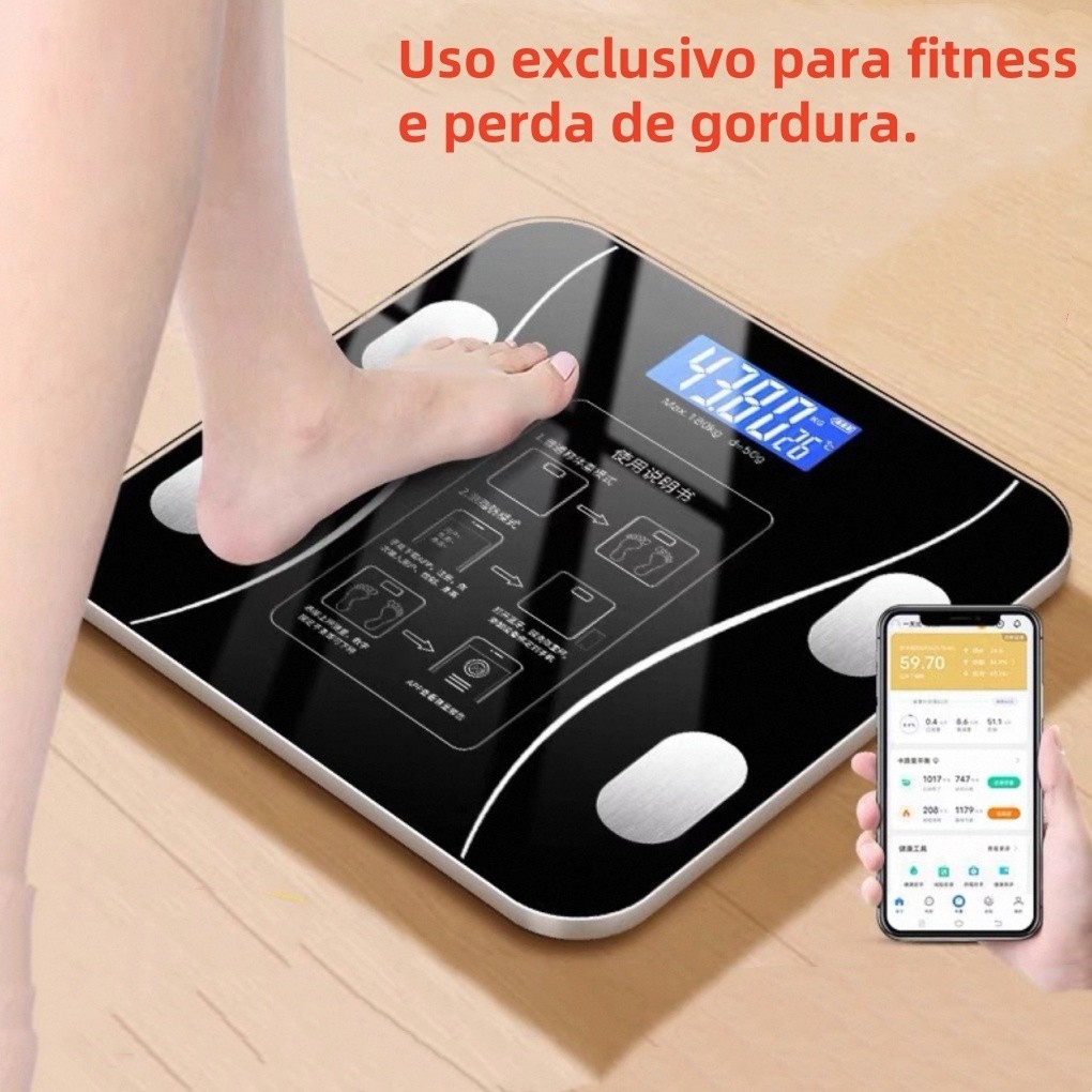Balança Digital Medidora Corporal Bioimpedância Até 180kg | Shopee Brasil