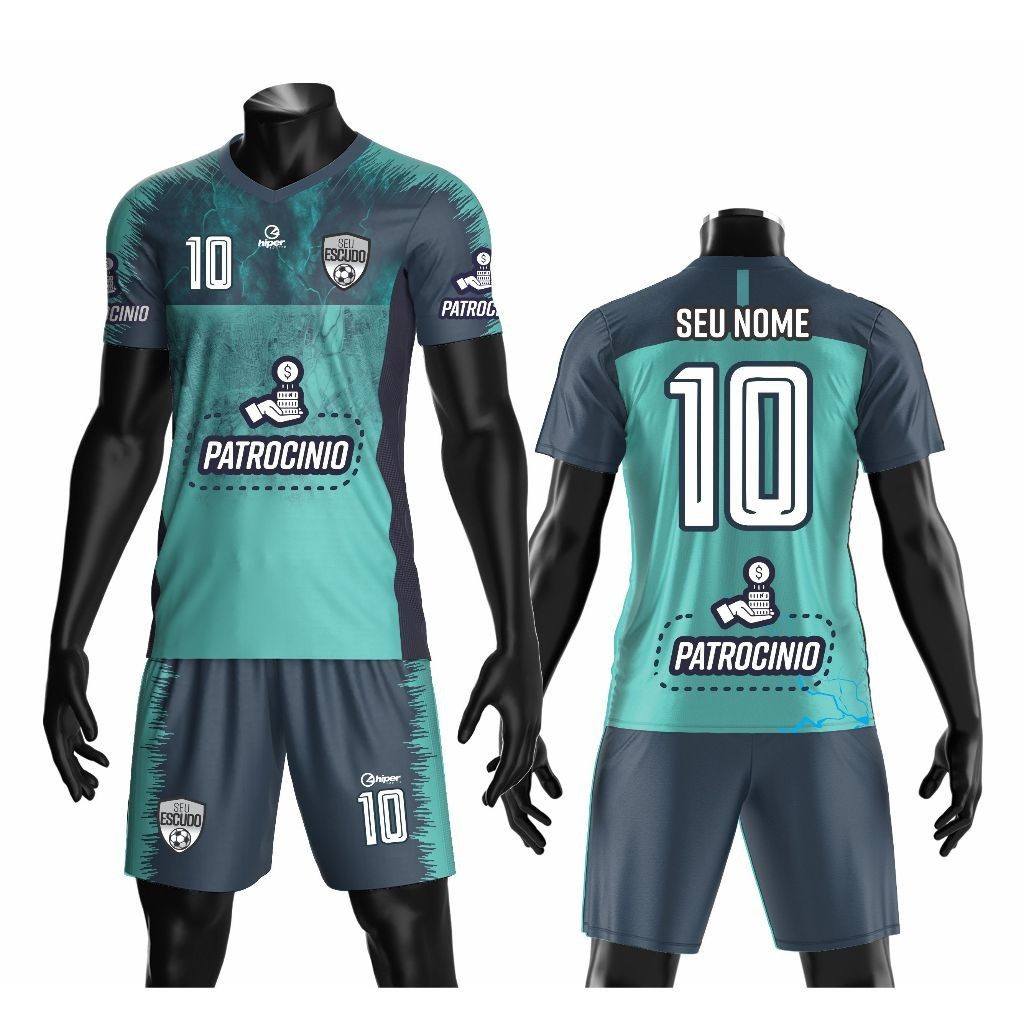 Jogo de Camisas De Jogo Uniforme Futebol 53 Peças (camisetas+calções) Dri Fit Personalizada