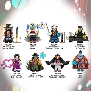 Anime Mini Personagem Série One Piece Montagem de Mini Bloco de Construção