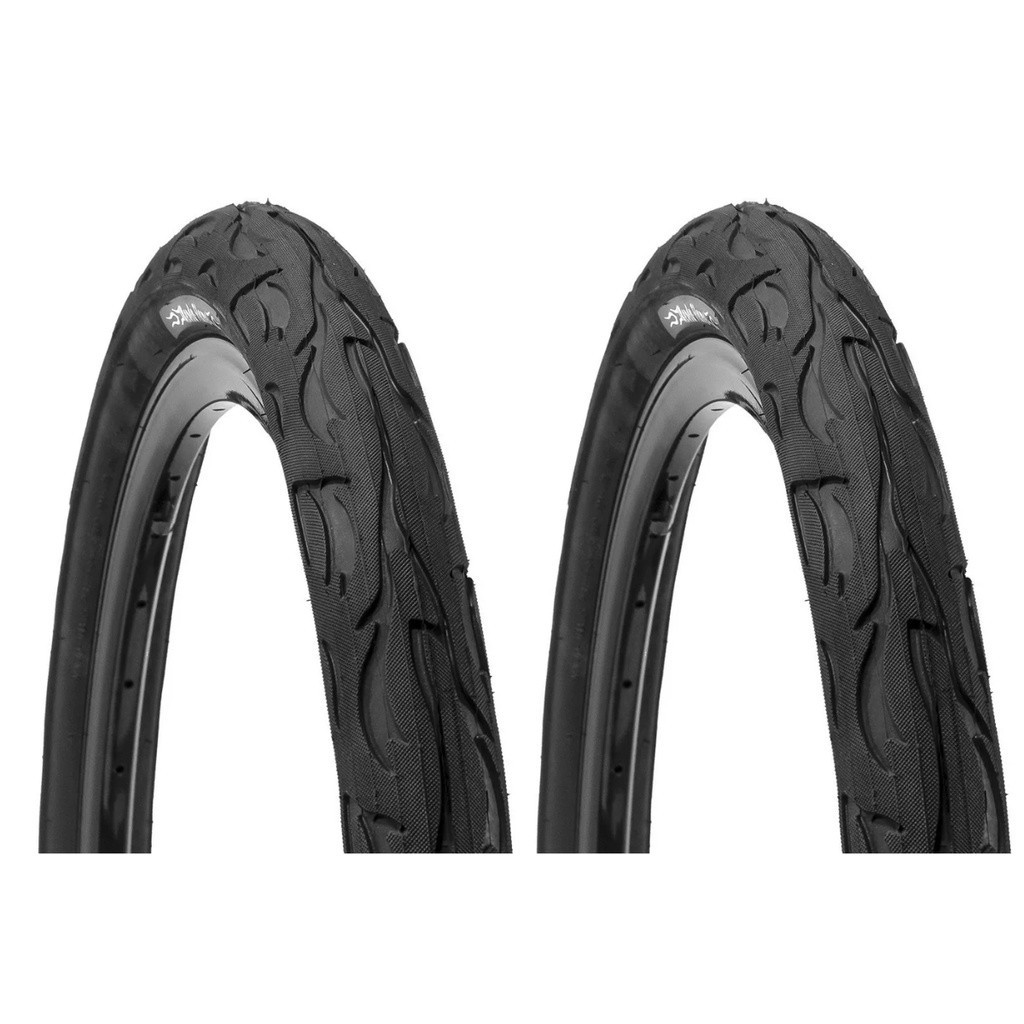 Kit Copertone + Camera D'aria KENDA 20x2.25 Per BMX Freestyle - Nero, Nuovo