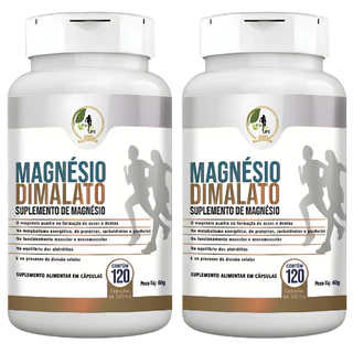Kit C/ 2 Un. Magnésio Dimalato Puro 240 Capsulas - Fits Life