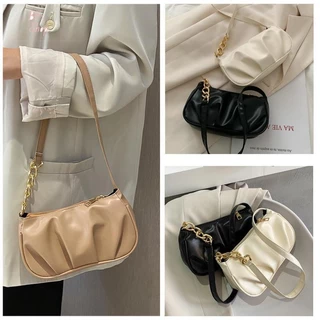 Bolsas De Moda Estilo Coreano Ombro Femininas Mão PU Sólidas Portáteis Para Axilas
