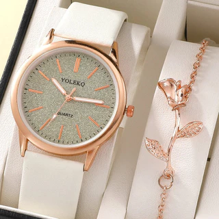 Relógio De Quartzo Feminino Simples Incrustado De Moda Retrô De Nichos De Mercado Em Ouro