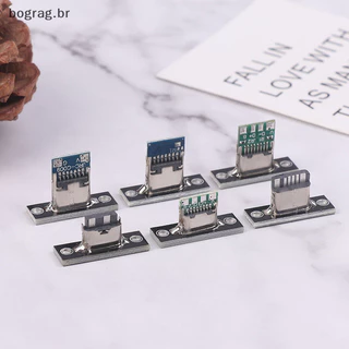 bograg 5Pcs USB 3.1 Tipo C Soquete Com Placa De Fixação Por Parafuso Jack 2Pin 4Pin Conector Fêmea Porta De Carregamento br