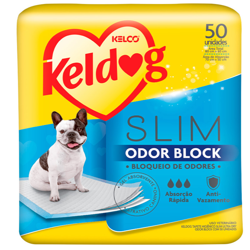 Tapete Higiênico Keldog Slim Ultra Dry Odor Block - 50 un