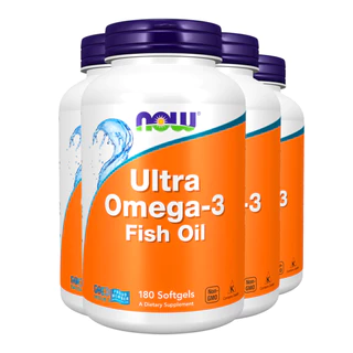 Kit 4x Ultra Omega 3 500Epa/250Dha Now Foods 180Soft Importado /Made in Usa