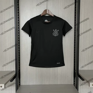 Longe camisa esportiva preta das mulheres (estilo feminino) 24/25 C-S camisa de futebol HPAUhaop