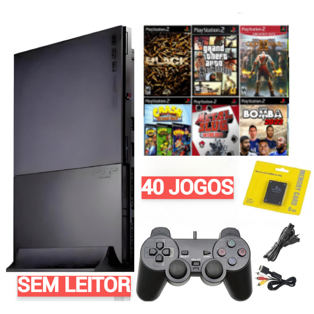 Playstation 2 Sem leitor Pronto para Jogar PS2