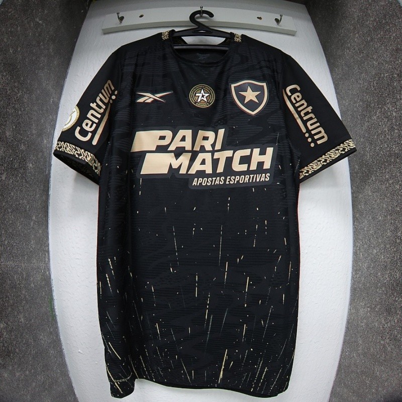 S-4XL nova Camisa Botafogo II preto Futebol personalizado patrocinador Camisa 7 Patch