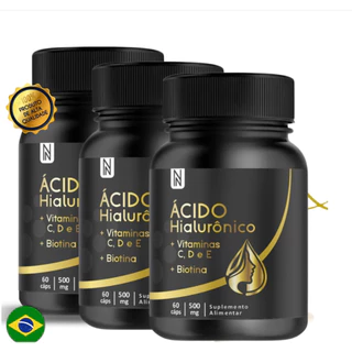 Kit 3x potes  Ácidos Hialurônicos  NATURALY 60 cápsulas Envio Imediato em Oferta na Shopee