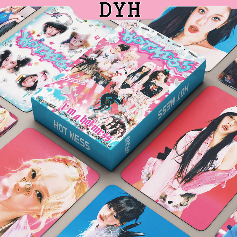 Set 55 Photocard Aespa In Carta Patinata 55x85 Mm – Per Collezionisti E Fan Kpop, Decorazioni E Scambi