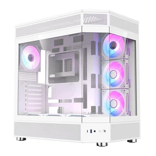 Gabinete Gamer Acegeek Icecube, Mid-Tower, Lateral de Vidro, Branco, AG-ICECUBE-WH