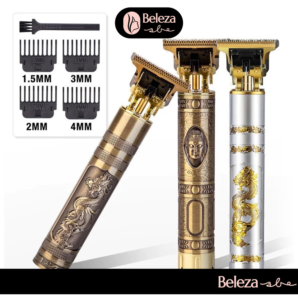 Máquina de cortar cabelo barbeiro dragão profissional elétrica bateria recarregável