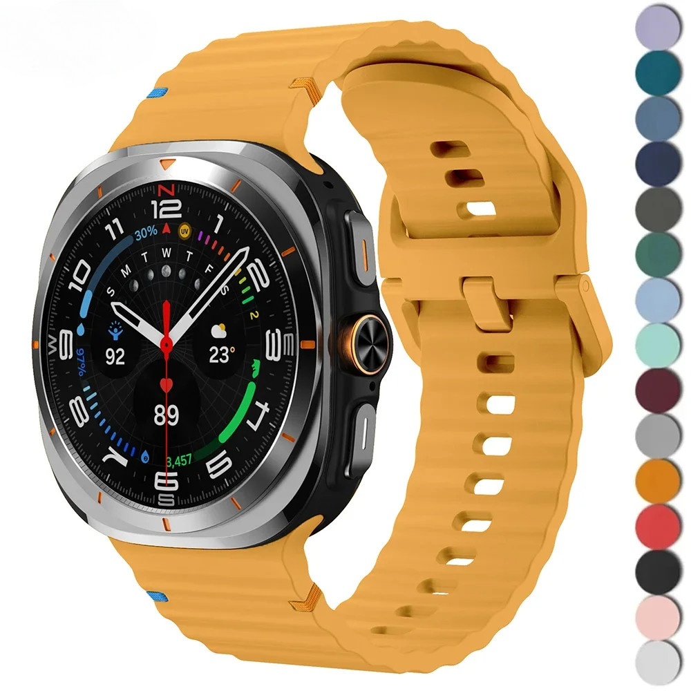 Pulseira Original Para Samsung Galaxy Watch Ultra 47mm , De Silicone 7 6 5 4 44mm 40mm 6Classic 43mm 47mm