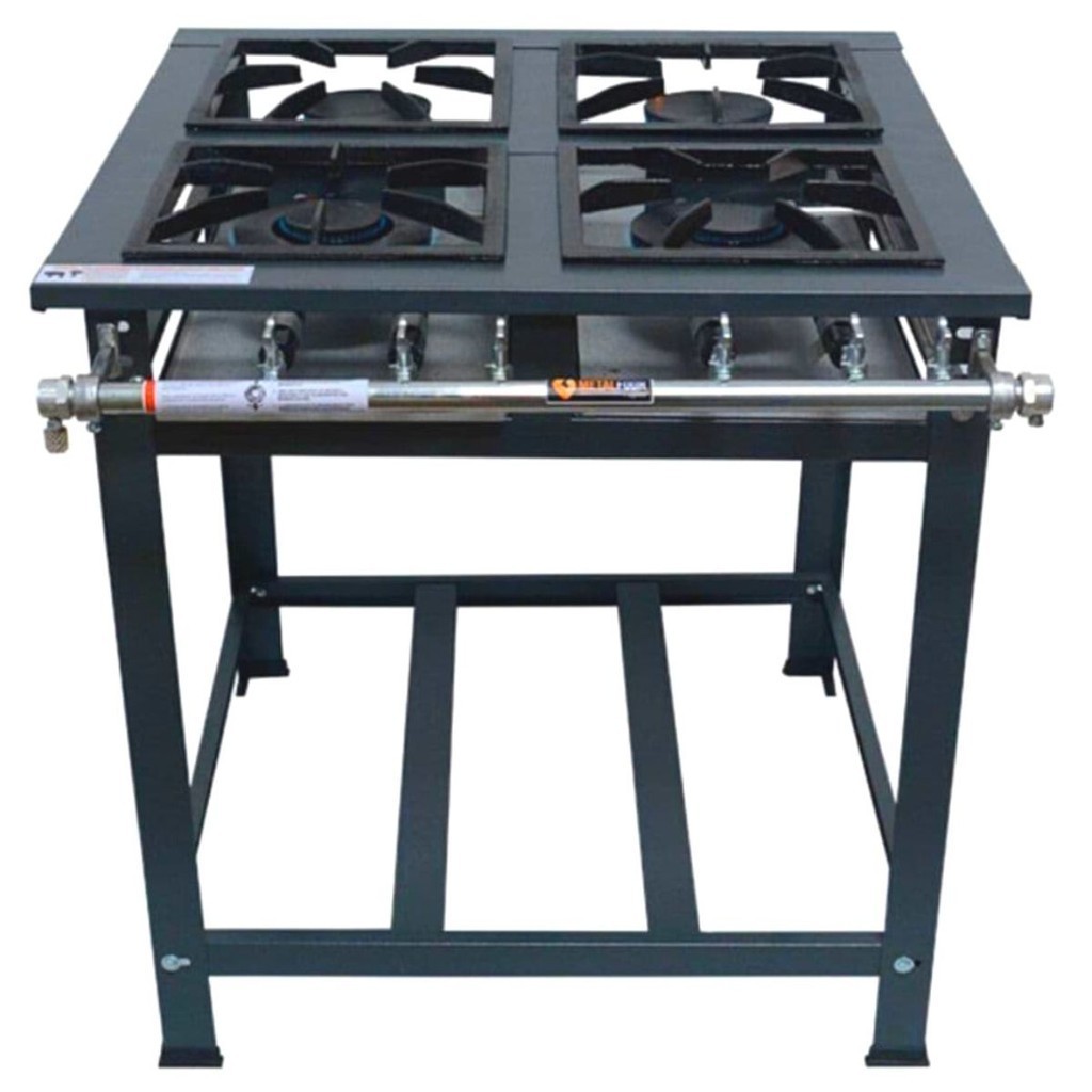 Fogão Industrial 4 Bocas Baixa Pressão P5 2QS 2QD P5 Metalfo