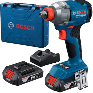 Chave de Impacto Bosch GDX 18V 285Nm Brushless com 2 Baterias, Carregador Rápido e Maleta em Oferta na Shopee