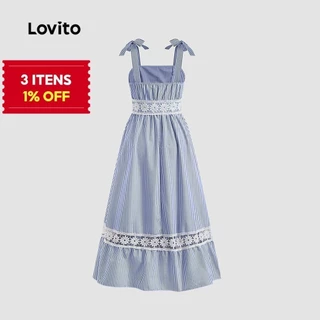 (Trendy) Lovito Vestido Boho Com Estampa Tribal Vestido De Verão/Primavera Para Mulheres L124AD726