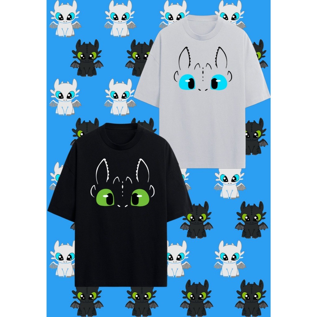 Kit casal como treinar seu dragão camiseta camisa 100% algodão | Shopee ...