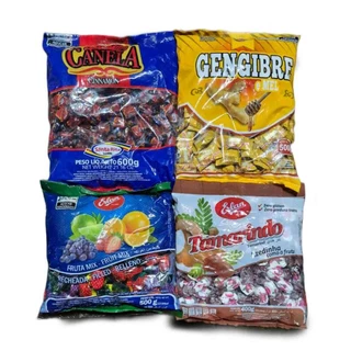 Kit balas tamarindo frutas mix canela e gengibre com mel