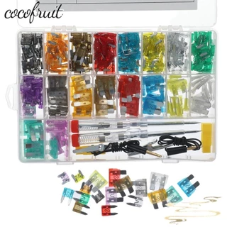 COCOFRUIT 306Pcs Kit Sortimento De Fusíveis Para Carros , 2A-35A Fusível Automotivo Padrão Tipo Mini Lâmina , Acessórios De Substituição Perfil Baixo Com Testador Car/RV/Truck