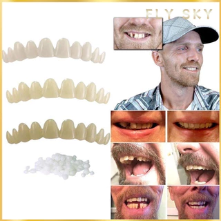 3 Peças, Adesivos de Dentadura de Silicone Adesivos de Dentadura Branqueamento Adesivos de Dentadura Simulação