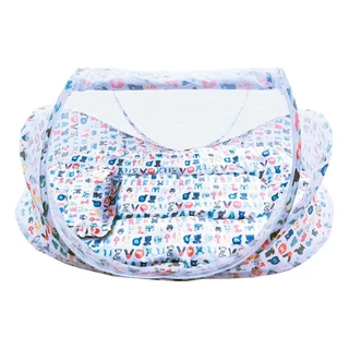 Cama Berço Estampado Portátil com Mosquiteiro Dobrável Para Bebês DM Toys DMB6994