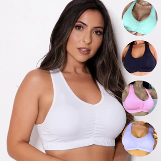Kit 3 Top Fitness Academia Bojo Removível Sustentação Feminino Adulto Lingerie Feminina
