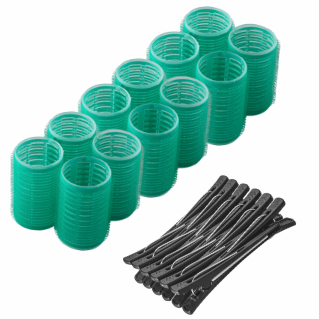 Kit 12 Bobs Formador de Cachos Para Cabelo 36mm + 12 Clips Bico de Pato ...