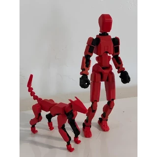 KIT Boneco Dummy 13 + K9 Companion (Alpha)+ Kit Armas Boneco Articulado Decorativo Impressão 3D