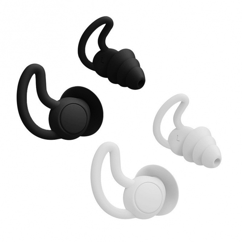 1 Par de Tampões auriculares de Silicone Tampões auriculares canceladores de ruído Áudio opcional multicolor