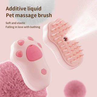 Escova Para Pêlos De Gato A Vapor 3 Em 1 Elétrica Massagem Pentear Animais De Estimação Cãespentes Remoção De
