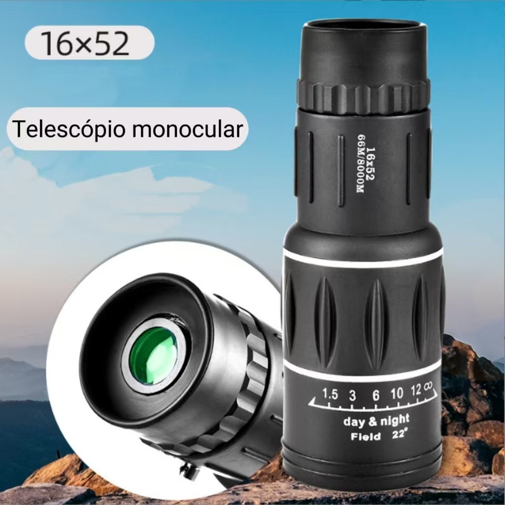 Monóculo 8km Profissional Luneta Tática C/aumento 16x Zoom N