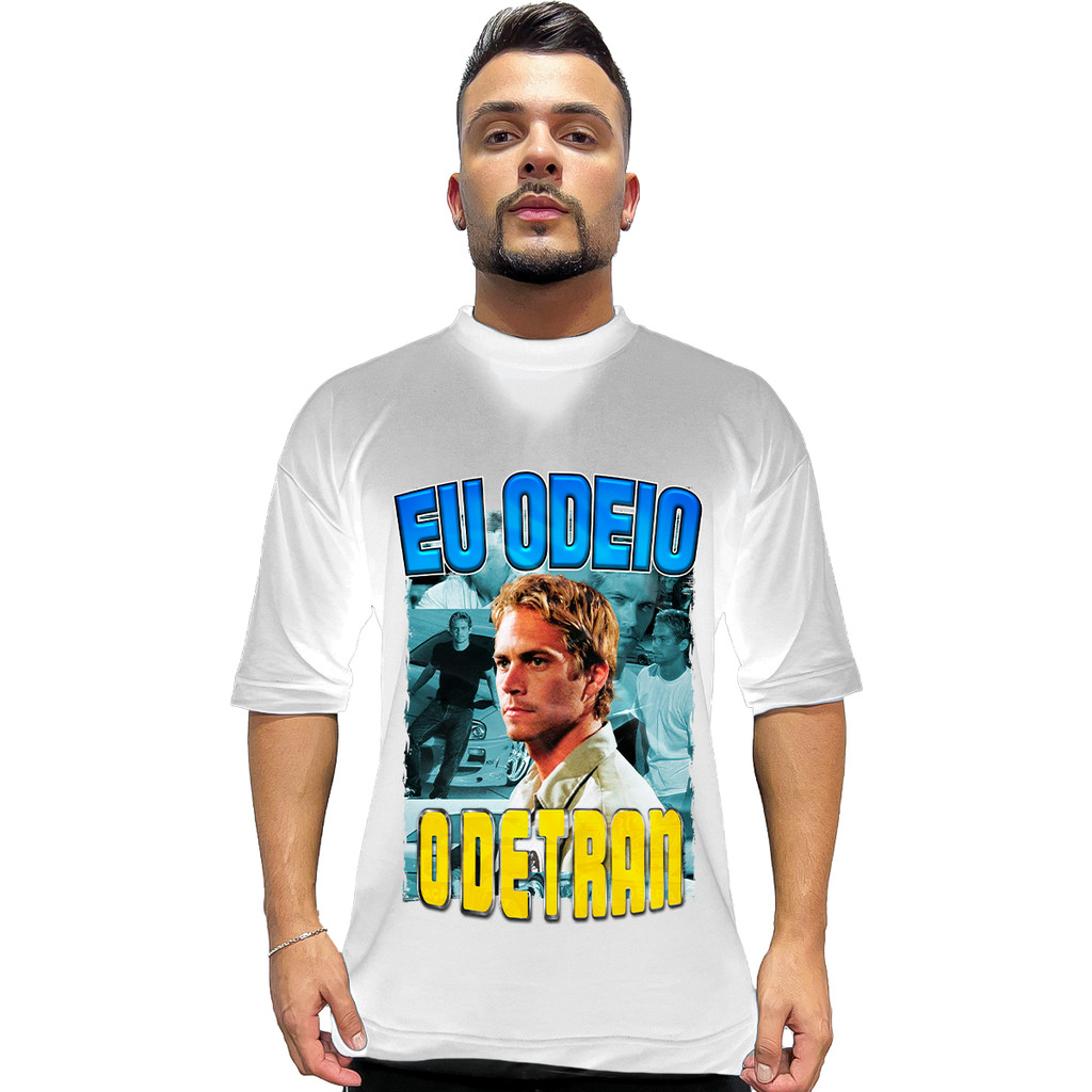 Camiseta Personalizada Oversized Brian Velozes e Furiosos