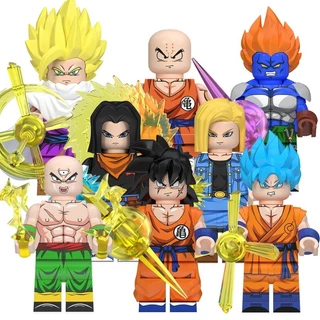 DBZ Krillin Son Goku Gohan Yamcha Tien Shinhan Android 17 Bolas Série Anime Mini Blocos De Construção Figura Brinquedos Infantis Presente