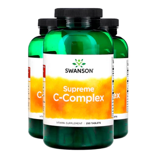 Kit 3x Supremo C-Complex Swanson Vitamina C 250 Tabs Importado /Made in Usa