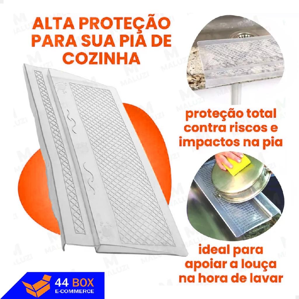Protetor de Pia Silicone Resistente Anti Impacto Não Escorrega e Protege
