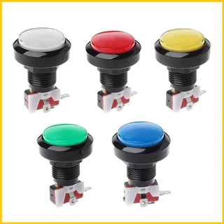 SUN Arcade Forma Redonda LED Botão Pressão Iluminado Interruptor Para Consoles Jogo Peças Lâmpada 12V 45mm Mas