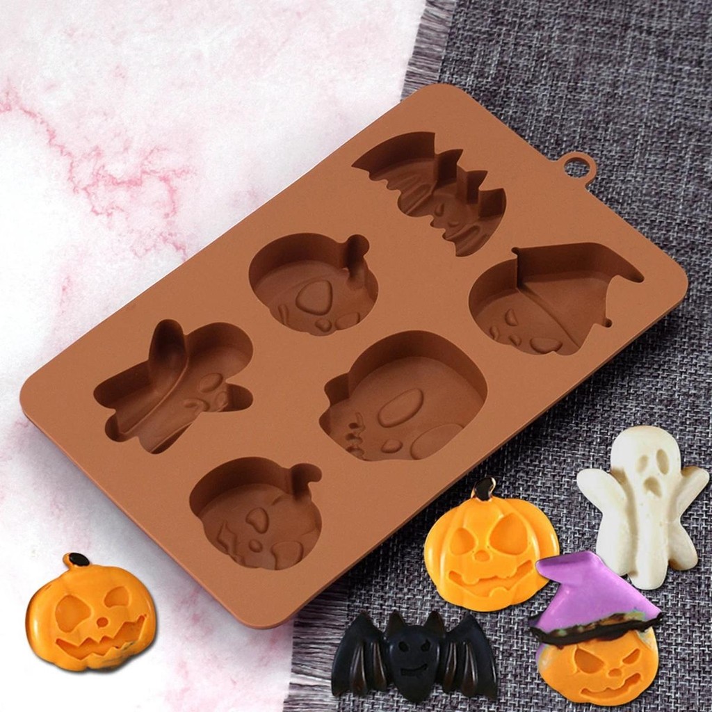 10 Stampo In Silicone Per Gioielli Halloween: Fantasmi, Stelle, Luna, Folletti Per Creazioni Resina E Fai Da Te - 2
