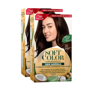 KIT DUO Soft Color Coloração Castanho Escuro 30