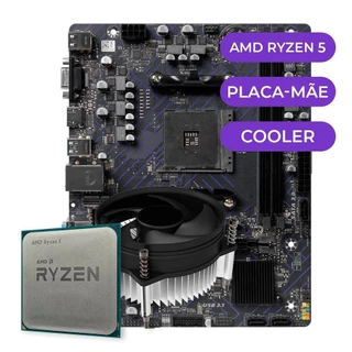 kit Upgrade, AMD Ryzen 5 2400G, Cooler, Placa Mãe